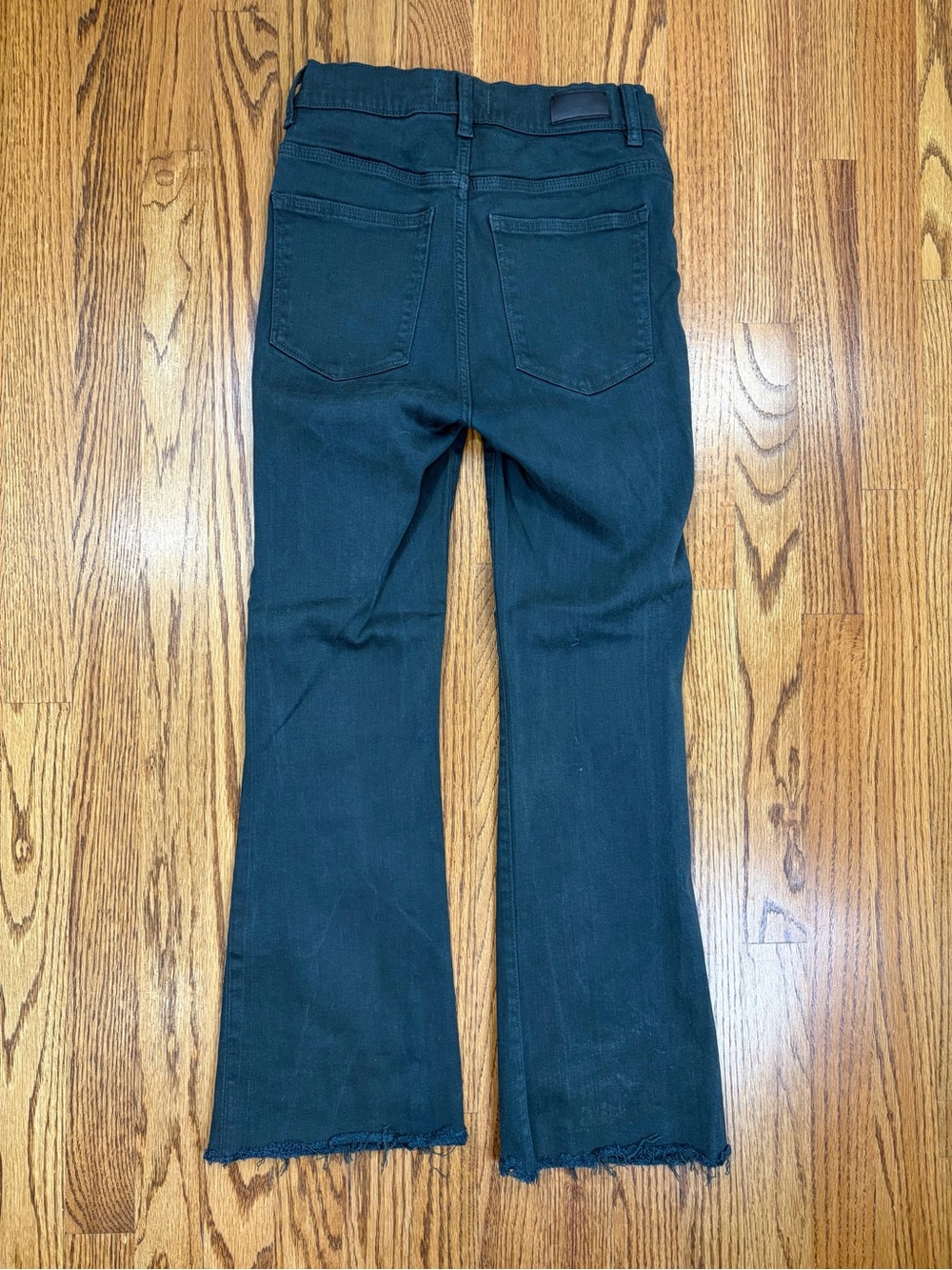 DL1961 Bridget Boot High-Rise Black Flare Raw Hem Jeans (27) - Picture 8 of 14